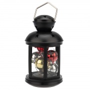 Декоративный фонарь с шариками 12х12х20,6 см, черный корпус, теплый белый цвет свечения NEON-NIGHT | Фото 4