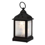 Декоративный фонарь 11х11х22,5 см, черный корпус, теплый белый цвет свечения с эффектом мерцания NEON-NIGHT | Фото 2
