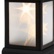 Декоративный фонарь 11х11х22,5 см, черный корпус, теплый белый цвет свечения с эффектом мерцания NEON-NIGHT | Фото 4