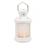 Декоративный фонарь 12х12х20,6 см, белый корпус, теплый белый цвет свечения с эффектом пламени свечи NEON-NIGHT | Фото 2