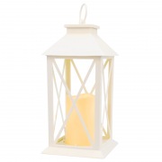 Декоративный фонарь со свечой 14x14x29 см, белый корпус, теплый белый цвет свечения NEON-NIGHT | Фото 4
