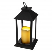 Декоративный фонарь со свечой 14x14x29 см, черный корпус, теплый белый цвет свечения NEON-NIGHT | Фото 3