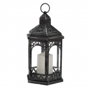 Декоративный фонарь со свечой 18x16.5x31 см, черный корпус, теплый белый цвет свечения NEON-NIGHT | Фото 3