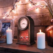 Светодиодный камин «Старинные часы» с эффектом живого огня 14,7x11,7x25 см, бронза, батарейки 2хС (не в комплекте) USB NEON-NIGHT | Фото 10