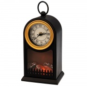Светодиодный камин «Старинные часы» с эффектом живого огня 14,7x11,7x25 см, черный, батарейки 2хС (не в комплекте) USB NEON-NIGHT | Фото 2