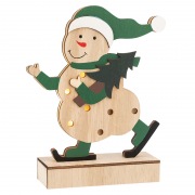 Деревянная фигурка с подсветкой «Снеговик» 18 см NEON-NIGHT | Фото 2