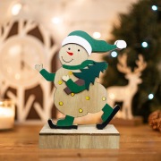 Деревянная фигурка с подсветкой «Снеговик» 18 см NEON-NIGHT | Фото 8