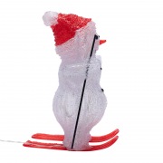Акриловая светодиодная фигура «Снеговик на лыжах» 16х20х29 см, 30 светодиодов, батарейки 3хАА (не входят в комплект) NEON-NIGHT | Фото 4