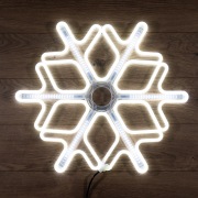 Фигура «Снежинка» из гибкого неона с эффектом тающих сосулек, 60х60 см, цвет свечения белый NEON-NIGHT | Фото 2