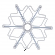 Фигура «Снежинка» из гибкого неона с эффектом тающих сосулек, 60х60 см, цвет свечения белый NEON-NIGHT | Фото 3