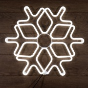 Фигура «Снежинка» из гибкого неона, 60х60 см, цвет свечения белый NEON-NIGHT | Фото 1