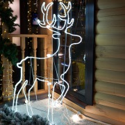 Фигура световая «Сказочный олень» из гибкого неона, 140х93 см, 1680 LED, цвет свечения белый NEON-NIGHT | Фото 8