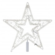 Светодиодная фигура «Звезда» 80 см, 80 светодиодов, с трубой и подвесом, цвет свечения теплый белый/белый NEON-NIGHT | Фото 1
