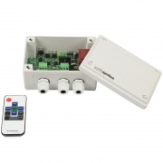 Контроллер для светодиодных лент 230 В, 1050 Вт 3 кан. х 1,6 А, 20 прогр., ДУ, IP54 | Фото 2