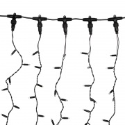 Гирлянда светодиодная «Дождь» 2х6 м, постоянное свечение, черный провод, 230 В, диоды ТЕПЛЫЙ БЕЛЫЙ | Фото 2