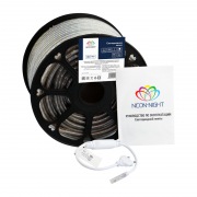 LED лента 220 В, 13х8 мм, IP67, SMD 5050, 60 LED/m, цвет свечения белый | Фото 1