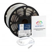 LED лента 220 В, 13х8 мм, IP67, SMD 5050, 60 LED/m, цвет свечения теплый белый | Фото 1