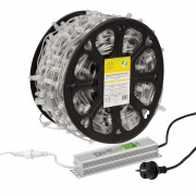 Гирлянда «LED Клип-лайт» 12 V, прозрачный ПВХ, 150 мм, цвет диодов Теплый белый,  Flashing (Белый) | Фото 6