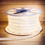 LED лента 220 В, 7.5x20 мм, IP67, SMD 2835, 276 LED/m, цвет свечения теплый белый, 50 м | Фото 7