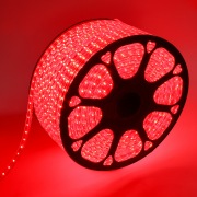 LED лента 220 В, 10х7 мм, IP67, SMD 2835, 60 LED/m, цвет свечения красный, бухта 100 м | Фото 1
