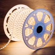 LED лента 220 В, 6.5x17 мм, IP67, SMD 5730, 120 LED/m, цвет свечения теплый белый, 100 м | Фото 1