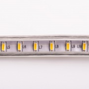 LED лента 220 В, 6x10.6 мм, IP67, SMD 3014, 120 LED/m, цвет теплый белый, 100 м | Фото 3