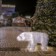 Акриловая светодиодная фигура «Полярный медведь» 112х58 см, 400 светодиодов, понижающий трансформатор в комплекте | Фото 1