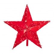 Светодиодная фигура Звезда 100 см, 200 светодиодов, с трубой и подвесом, цвет свечения красный NEON-NIGHT | Фото 4