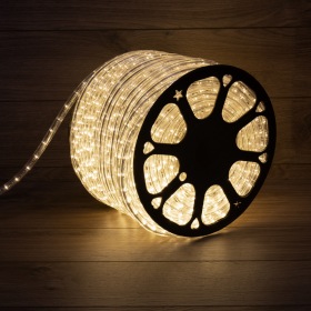 NEON-NIGHT Дюралайт LED, постоянное свечение (2W) – теплый белый, 24В, 36 LED/м, бухта 100 м
