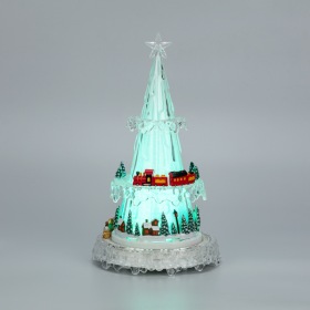 NEON-NIGHT Фигура светодиодная на подставке Новогодний поезд с мелодией 30,5см, RGB NEON-NIGHT