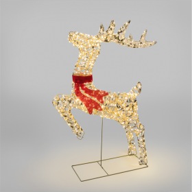 NEON-NIGHT Светодиодная фигура бегущий Олень 88см, цвет свечения теплый белый, питание от трансформатора, IP44 NEON-NIGHT