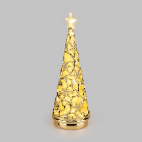 NEON-NIGHT Фигура на подставке Елочка 9,8x9,8x30 см, теплый белый, питание 3xАА и провод USB NEON-NIGHT