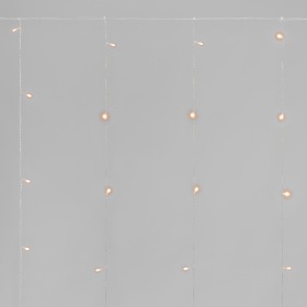 NEON-NIGHT Занавес 1,5x1,5м 64 LED ТЕПЛЫЙ БЕЛЫЙ прозрачный ПВХ IP20 свечение с динамикой 220В не соединяется, с контроллером NEON-NIGHT