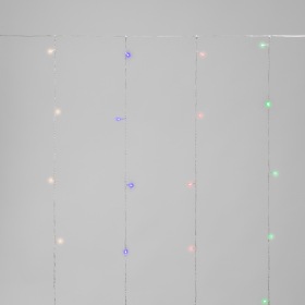 NEON-NIGHT Занавес 1,5x1,5м 64 LED МУЛЬТИКОЛОР прозрачный ПВХ IP20 свечение с динамикой 220В не соединяется, с контроллером NEON-NIGHT
