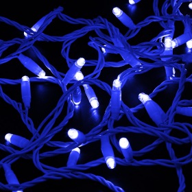 NEON-NIGHT Гирлянда Нить 10м, постоянное свечение, белый ПВХ, 230В, цвет: Синий