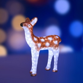 NEON-NIGHT Акриловая светодиодная фигура "Оленёнок коричневый" 81х56см, 800 светодиодов, IP44 понижающий трансформатор в комплекте, NEON-NIGHT