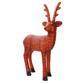 NEON-NIGHT Акриловая светодиодная фигура "Бурый олень " 100 см, 380 светодиодов, IP 44, понижающий трансформатор в комплекте, NEON-NIGHT