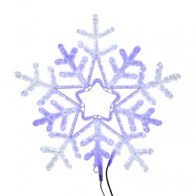 NEON-NIGHT Фигура световая "Снежинка" цвет белая/синяя, размер 60*60 см, с контролером  NEON-NIGHT