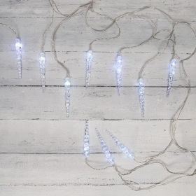 NEON-NIGHT Гирлянда «Сосульки» 1,5х0,25 м, прозрачный провод, белый цвет свечения NEON-NIGHT