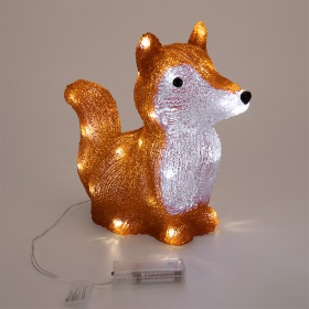 NEON-NIGHT Акриловая светодиодная фигура «Лисенок» 28х15х26 см, батарейки 2хAA (не входят в комплект), 30 светодиодов NEON-NIGHT