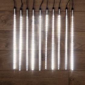 NEON-NIGHT Гирлянда «Тающие сосульки» 24 В, комплект 10 шт. х 50 см, шаг 100 см, 600 LED, белый, соединяются