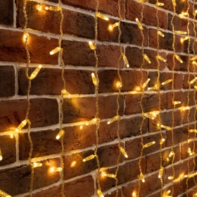 NEON-NIGHT Гирлянда светодиодная «Дождь» 2х6 м, эффект мерцания, прозрачный провод, 230 В, диоды теплый белый, 768 LED (партия 2020 - 768 LED)