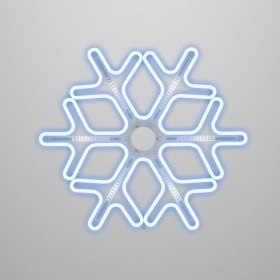 NEON-NIGHT Фигура «Снежинка» из гибкого неона с эффектом тающих сосулек, 60х60 см, цвет свечения синий/белый NEON-NIGHT