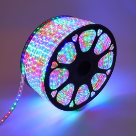 NEON-NIGHT LED лента 220 В, 10х7 мм, IP67, SMD 2835, 60 LED/m, цвет свечения RGYB (мульти), бухта 100 м