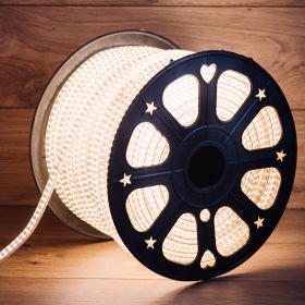 NEON-NIGHT LED лента 220 В, 6.5x15 мм, IP67, SMD 3014, 240 LED/m, цвет свечения теплый белый, 100 м