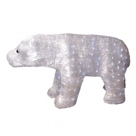 NEON-NIGHT Акриловая светодиодная фигура «Полярный медведь» 112х58 см, 400 светодиодов, понижающий трансформатор в комплекте