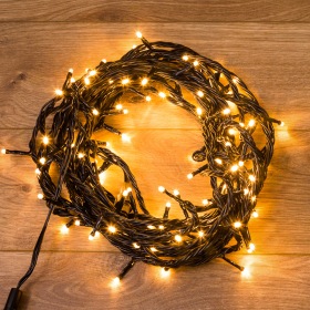 NEON-NIGHT Гирлянда Твинкл Лайт 20 м, черный ПВХ, 200 диодов, цвет теплый белый