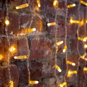 NEON-NIGHT Гирлянда Светодиодный Дождь 2х1,5 м, эффект мерцания, прозрачный провод, 230 В, диоды цвет теплый белый