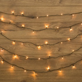 NEON-NIGHT Гирлянда светодиодная универсальная 200 LED Теплый белый 20 метров, с контроллером