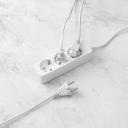 Удлинитель 3 гнезда, 3м, 3х0,75мм², с/з, белый PROconnect | Фото 1